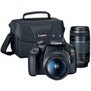 Canon EOS Rebel T7 DSLR Camera w/ 18-55mm IS II + 75-300mm III Double Zoom Deluxe Kit