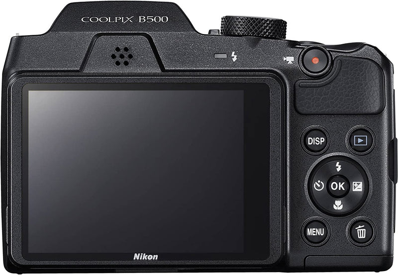 Nikon COOLPIX B500 16MP Digital Camera with 3 Inch TFT LCD Screen Nikkor Lens with 40x Optical Zoom WiFi + 64GB Memory Card (Black)
