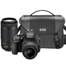 Nikon D5600 24.2MP Wi-Fi D-SLR Camera with Nikon 18-55mm, 70-300mm Lens and Camera Case