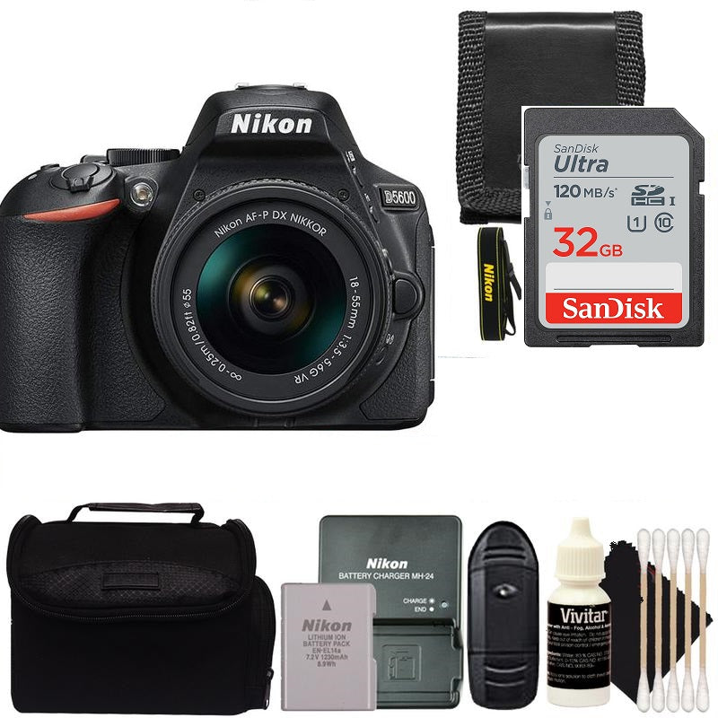 Nikon D5600 24.2MP DSLR Camera with 18-55mm Lens and Accessory Kit