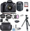Canon EOS 2000D Rebel T7 Kit with EF-S 18-55mm f/3.5-5.6 III Lens + Accessory Bundle