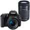 Canon EOS 200D / SL2 24.2MP Wi-Fi D-SLR Camera with Canon 18-55mm and 55-250mm IS STM Lens