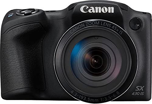 Canon PowerShot SX430 IS 20MP Digital Camera 45x Optical Zoom Black Wi-Fi / NFC