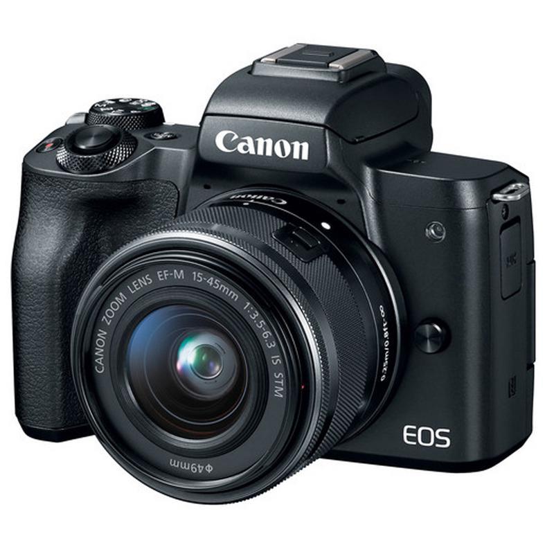 Canon EOS M50 Mirrorless Digital Camera with 15-45mm Lens (Black)