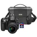 Nikon D5300 24.2MP Wi-Fi D-SLR Camera with 18-55mm Lens, 32GB Card and Camera Case