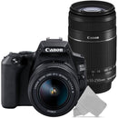 Canon EOS 250D Rebel SL3 24.1MP Digital SLR Camera with 18-55mm and Canon 55-250 IS II Lens