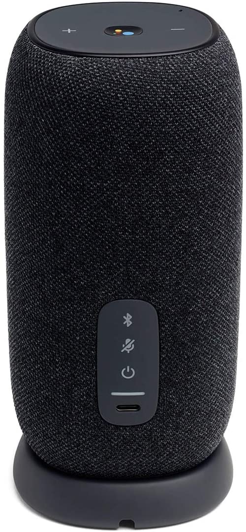 JBL - Link Smart Portable Wi-Fi and Bluetooth Speaker with Google Assistant - Gray
