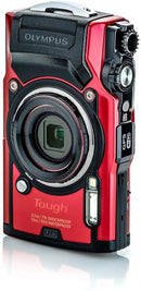 Olympus Tough TG-5 Waterproof Digital Camera with 4K Video Built-in Wifi and GPS Black and Red