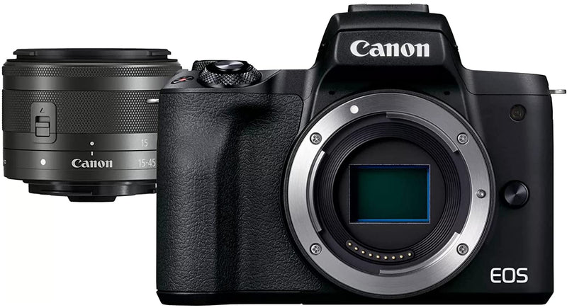  Canon EOS M50 Mark II + EF-M 15-45mm is STM Kit Black :  Electronics