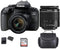 Canon EOS 800D / T7i 24.2MP Digital SLR Camera + 18-55 IS STM Lens + Case, +32gb Memory Card