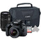 Canon EOS 4000D Rebel T100 18MP Digital SLR Camera + Canon 18-55mm + 55-250 IS II Complete Basic Lens Kit