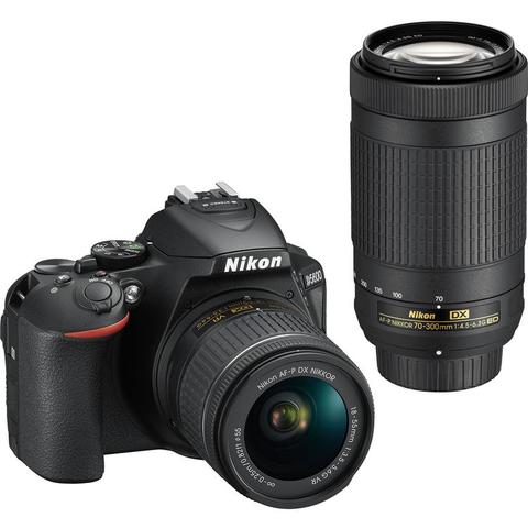Nikon D5600 24.2MP Digital SLR Camera with AF-P DX NIKKOR 18-55mm f/3.5-5.6G VR Lens and AF-P DX NIKKOR 70-300mm f/4.5-6.3G ED Lens