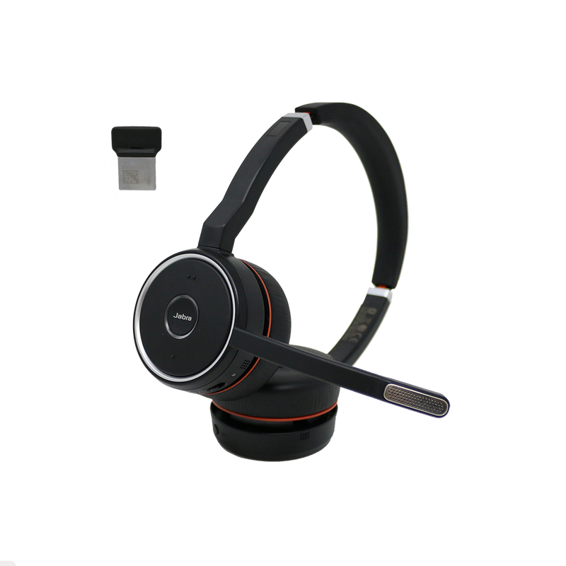 Jabra Evolve 75 DUO UC Bluetooth Wireless Headset with USB Dongle