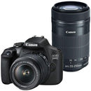 Canon EOS 2000D Digital SLR 24.1MP Camera with Canon 18-55mm and Canon 55-250 IS II Lens