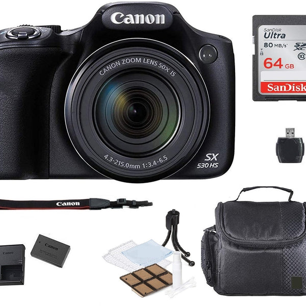 Canon PowerShot SX530 HS Digital Camera with Top Accessory Kit