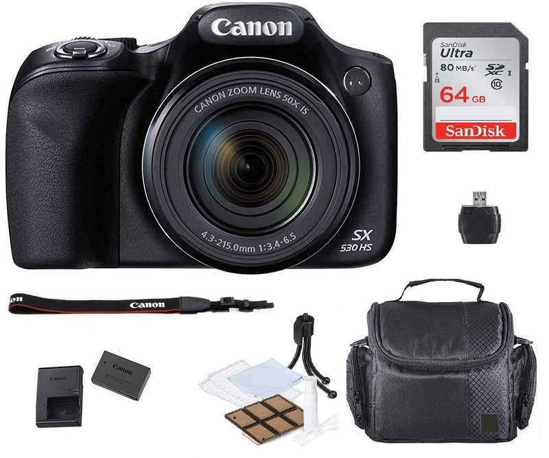 Canon PowerShot SX530 HS Digital Camera with Top Accessory Kit –  iHeartCamera